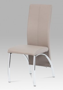 Jídelní židle, koženka lanýž / chrom AC-1060 LAN